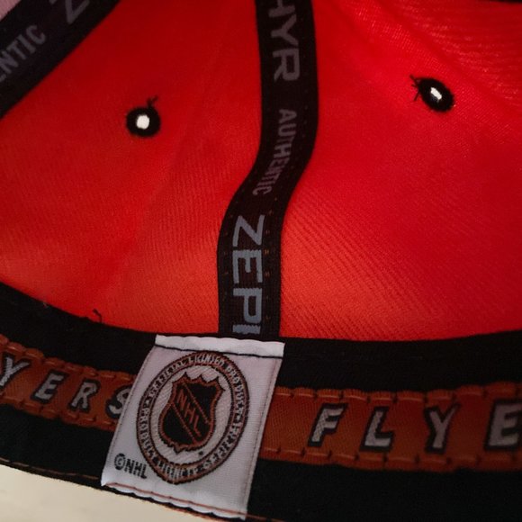 Orange & Black Philadelphia Flyers Fitted Hat Authentic Zephyr Z Hat 7 1/8 NHL - Picture 8 of 8